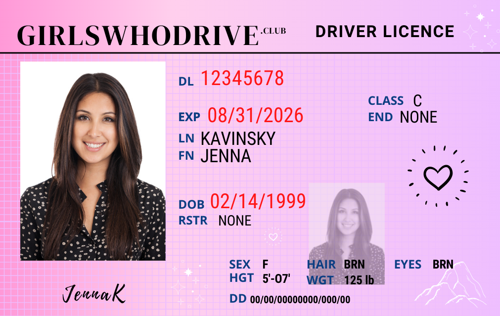 drivers license template free download